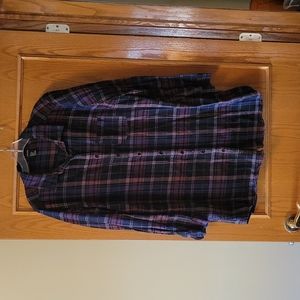 Flannel shirt dress